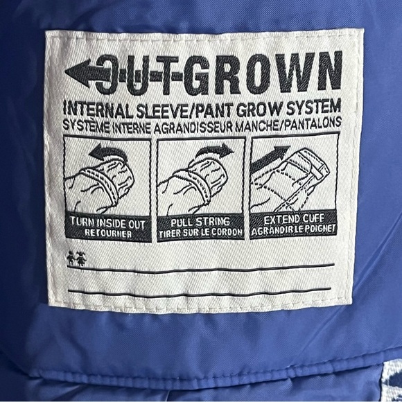 Kids Columbia Winter Hooded Ski Jacket White & Blue Geometric‎ Print Size Large - Picture 7 of 16